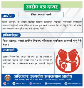 Read more about the article बोहराविरुद्ध नक्कली शैक्षिक प्रमाणपत्रसम्बन्धी आरोपपत्र दायर
